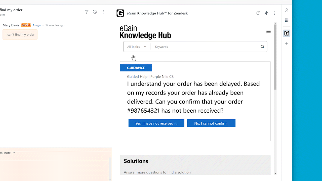 eGain Process Guidance